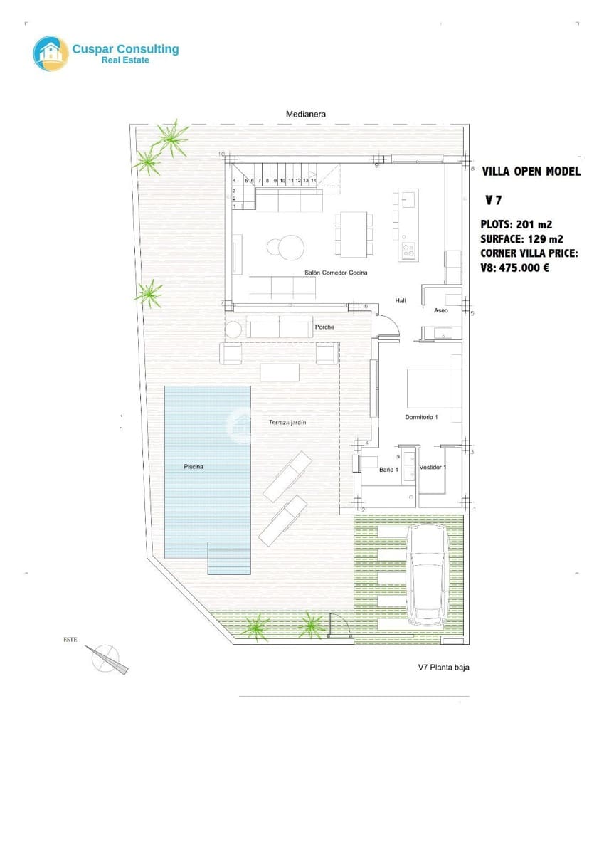 3 soveværelse Villa til salg i Santiago de la Ribera med swimmingpool garage - € 475.000 (Ref: 8555833)