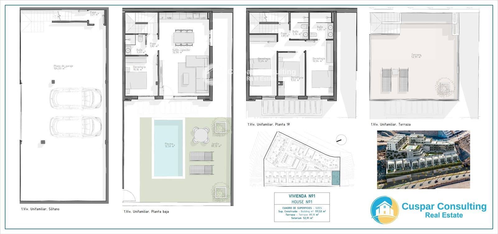 4 soverom Villa til salgs i Aguilas med svømmebasseng garasje - € 378 000 (Ref: 8555866)