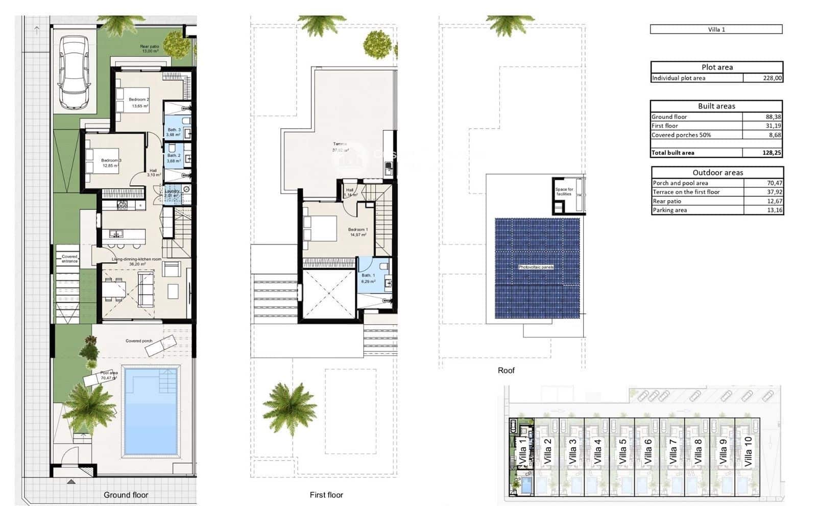 3 soveværelse Villa til salg i Cartagena med swimmingpool garage - € 359.000 (Ref: 8555870)