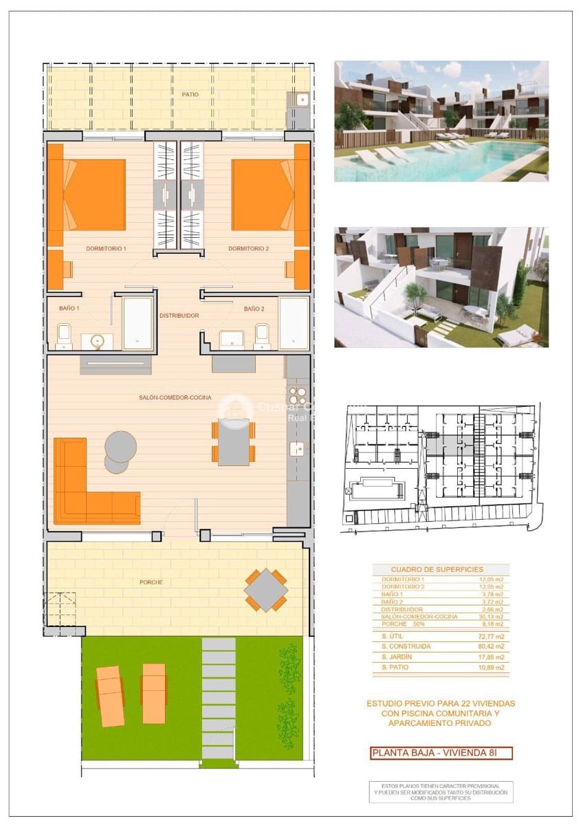 2 quarto Apartamento para venda em Pilar de la Horadada com piscina garagem - 252 900 € (Ref: 8555917)