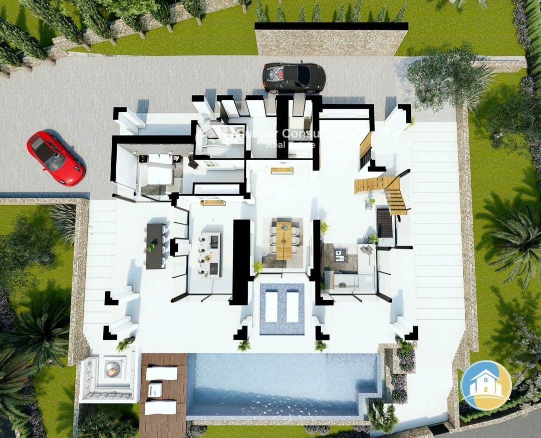 4 soverom Villa til salgs i Benissa med svømmebasseng garasje - € 2 260 000 (Ref: 8555959)