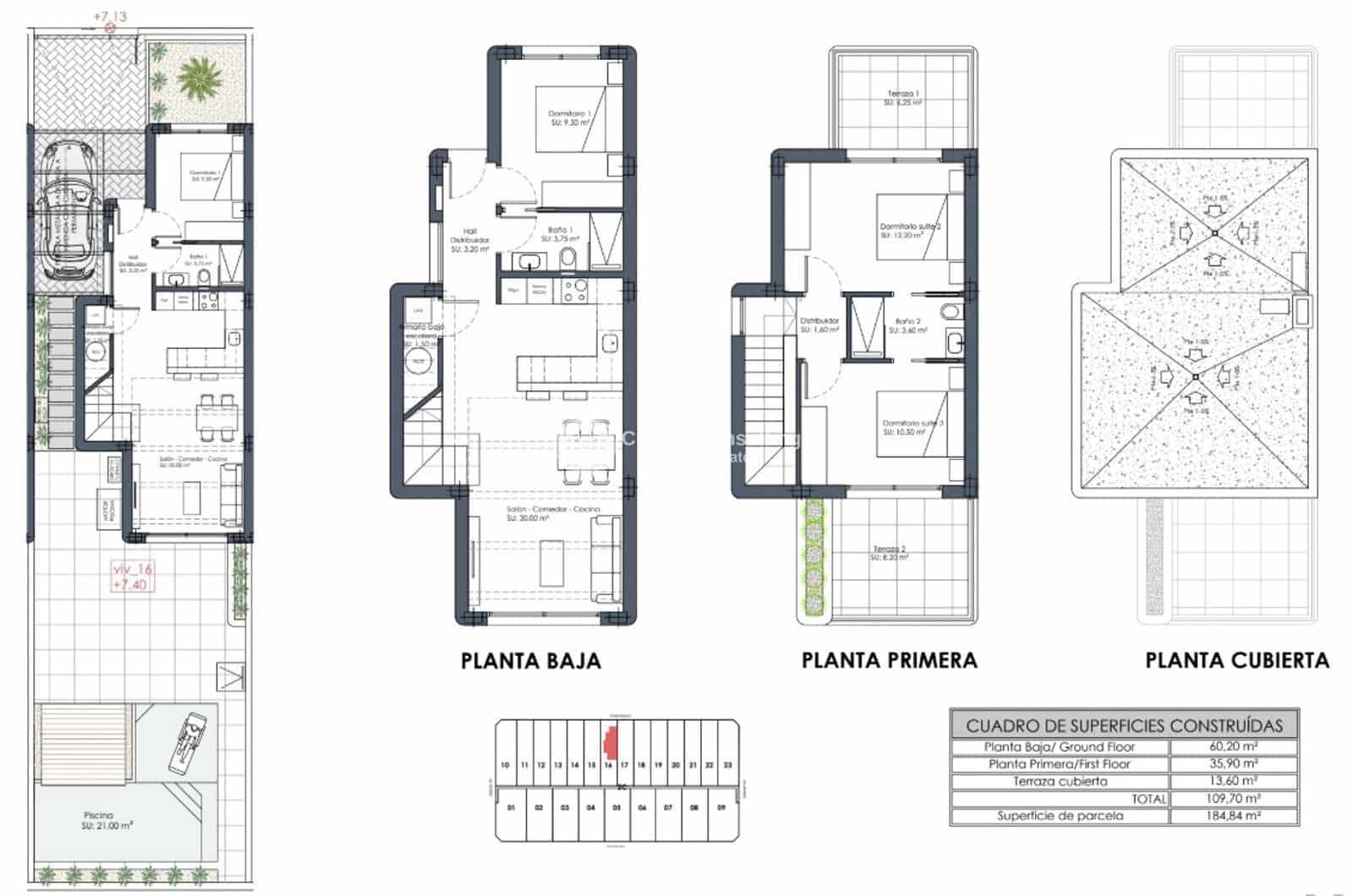 3 quarto Moradia para venda em Los Alcazares com piscina garagem - 399 000 € (Ref: 8555963)