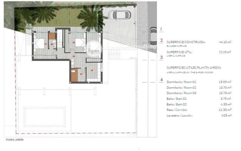 4 camera da letto Villa in vendita in Dehesa de Campoamor con piscina - 960.000 € (Rif: 8555985)