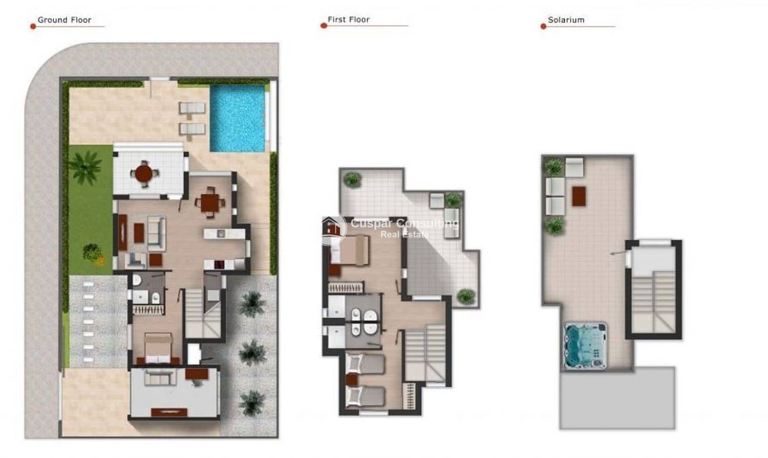 3 soveværelse Villa til salg i Los Alcazares med swimmingpool garage - € 539.000 (Ref: 8559287)
