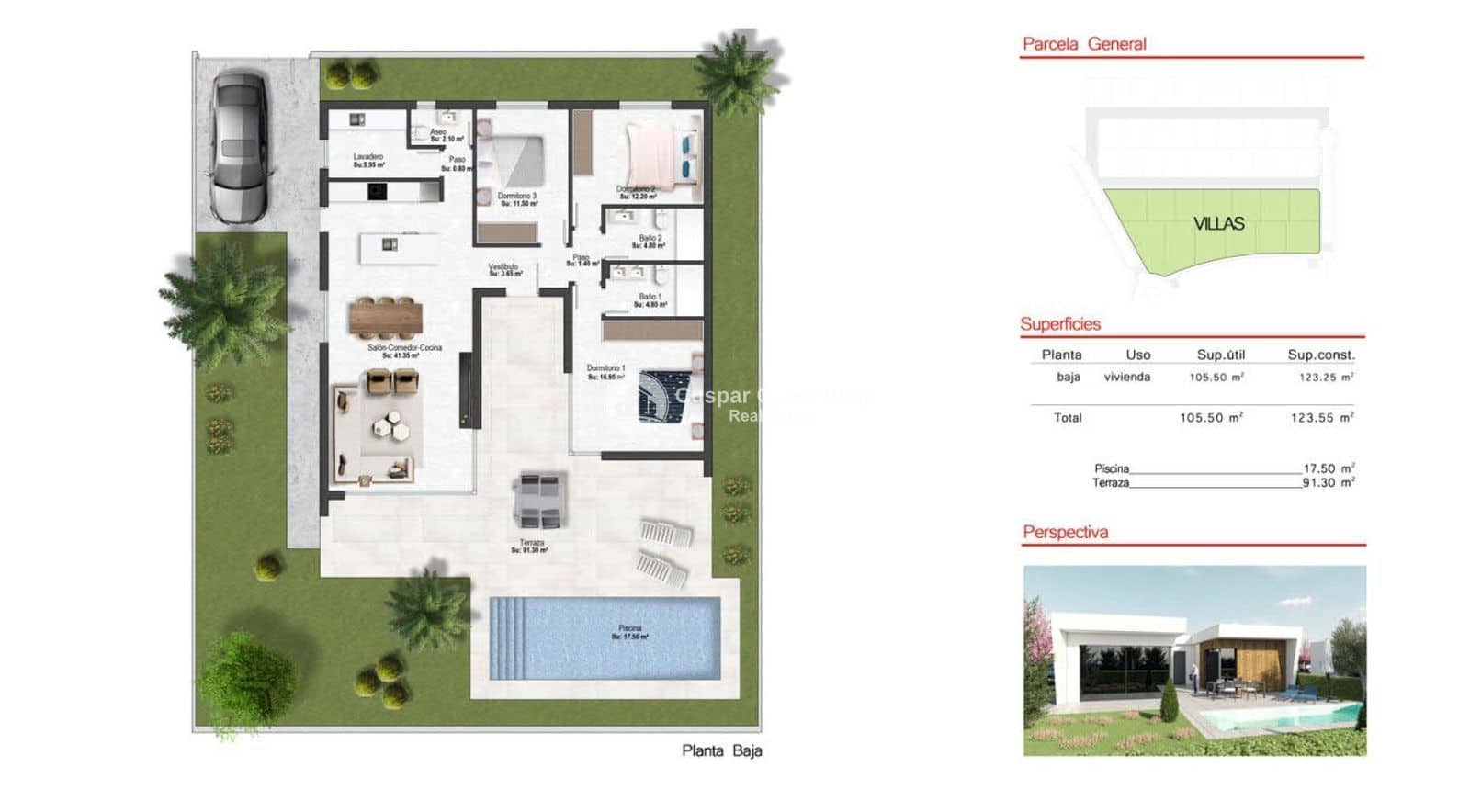 3 camera da letto Villa in vendita in Banos y Mendigo con piscina garage - 375.900 € (Rif: 8681738)