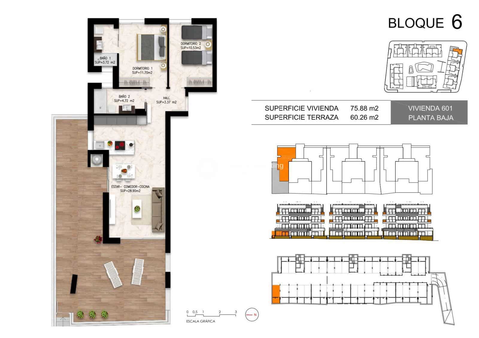 2 bedroom Flat for sale in Orihuela Costa with pool garage - € 272,000 (Ref: 8723478)
