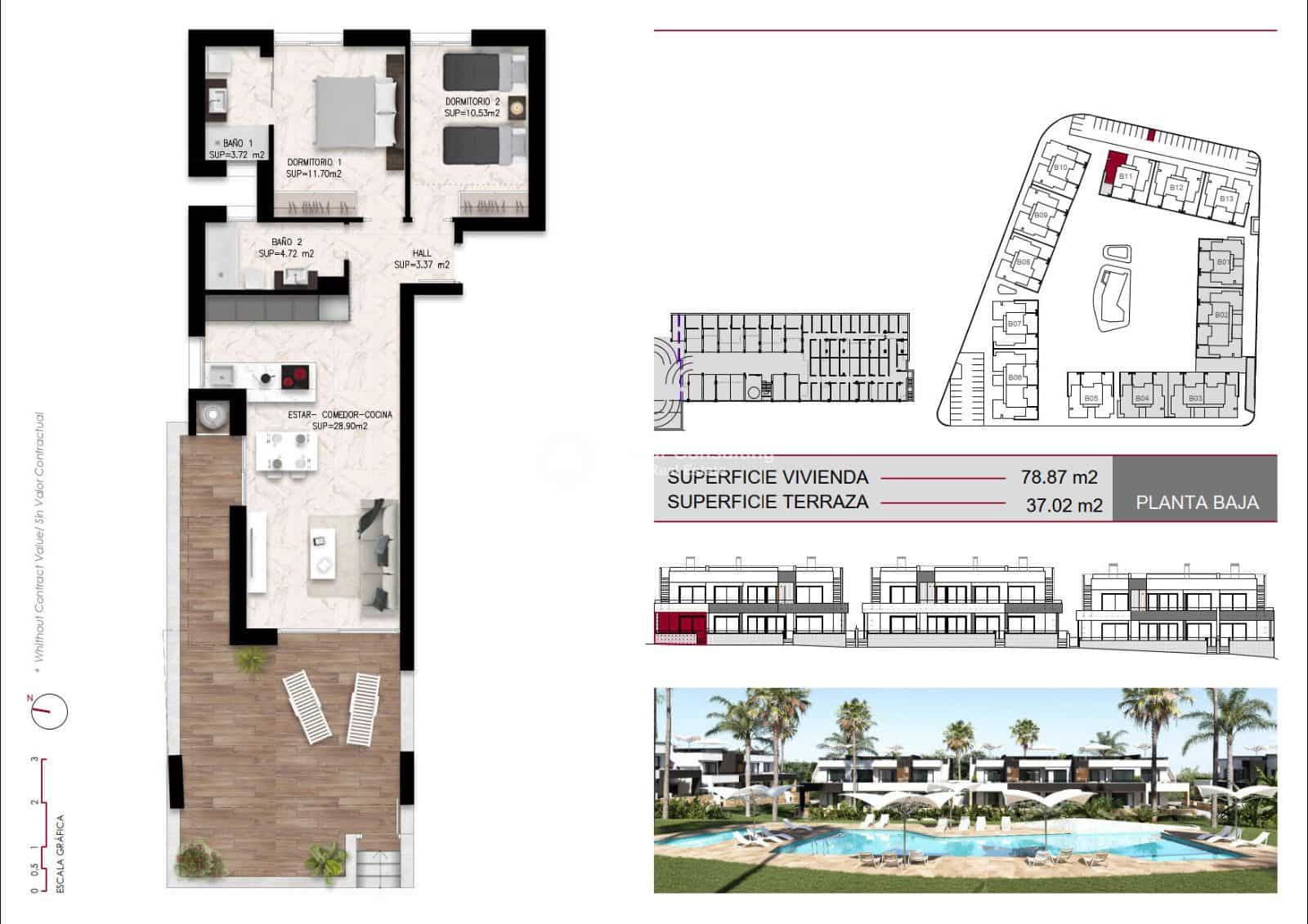 2 camera da letto Attico in vendita in Ciudad Quesada con piscina garage - 294.000 € (Rif: 8723514)