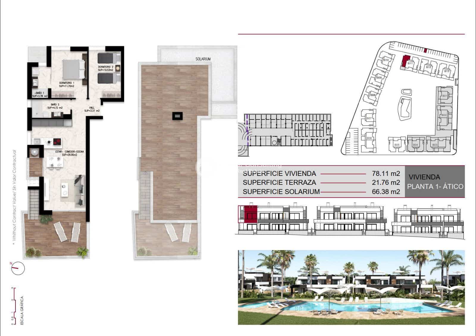 2 soveværelse Lejlighed til salg i Ciudad Quesada med swimmingpool garage - € 279.000 (Ref: 8723515)
