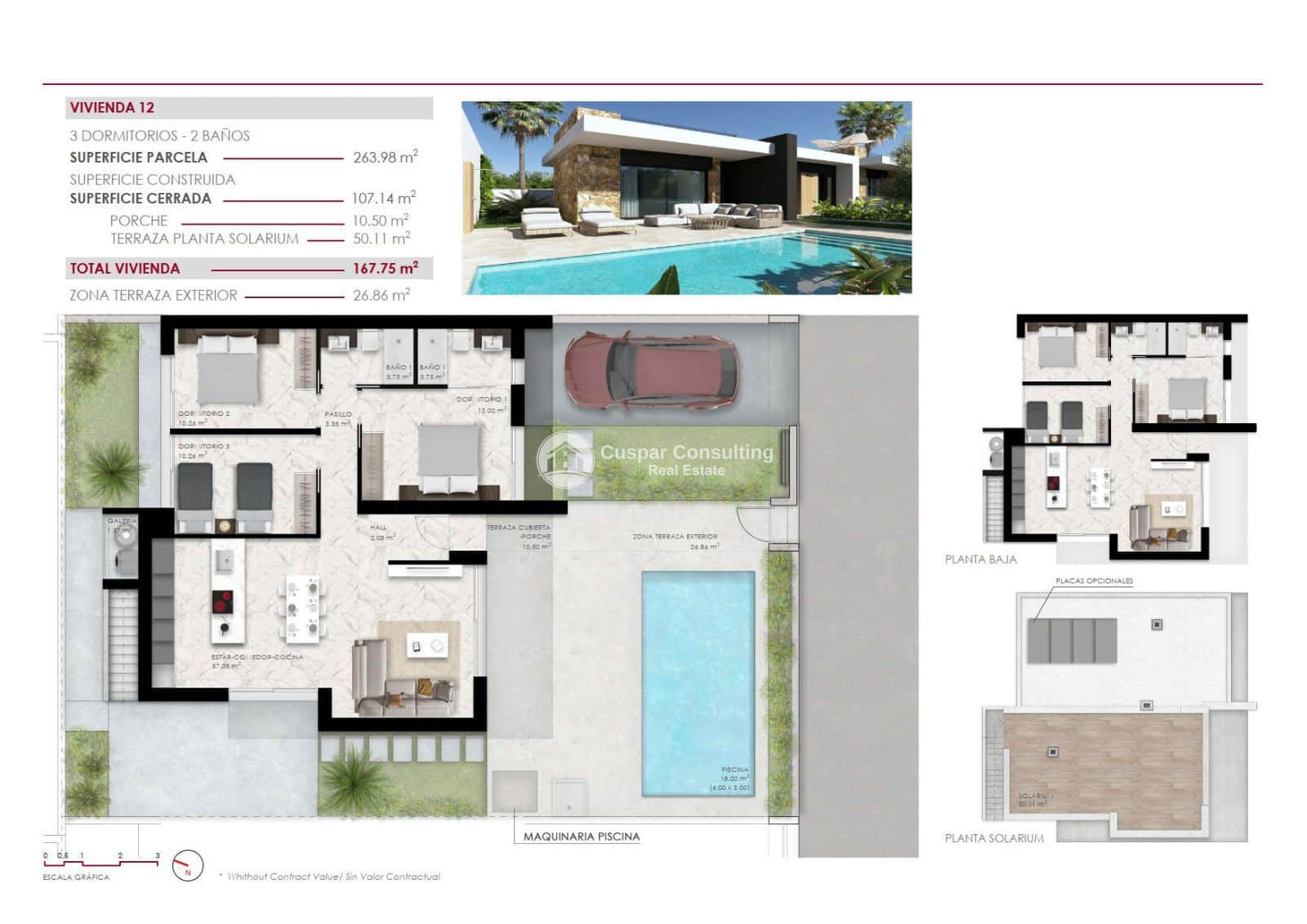 3 soverom Villa til salgs i Ciudad Quesada med svømmebasseng garasje - € 496 000 (Ref: 8728323)