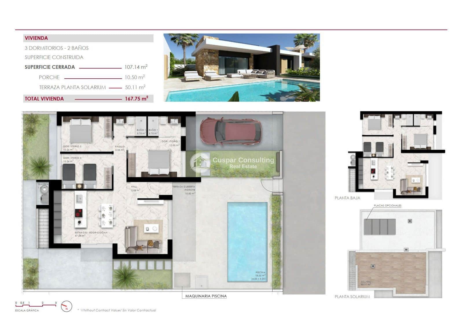 3 soverom Villa til salgs i Ciudad Quesada med svømmebasseng garasje - € 496 000 (Ref: 8728323)