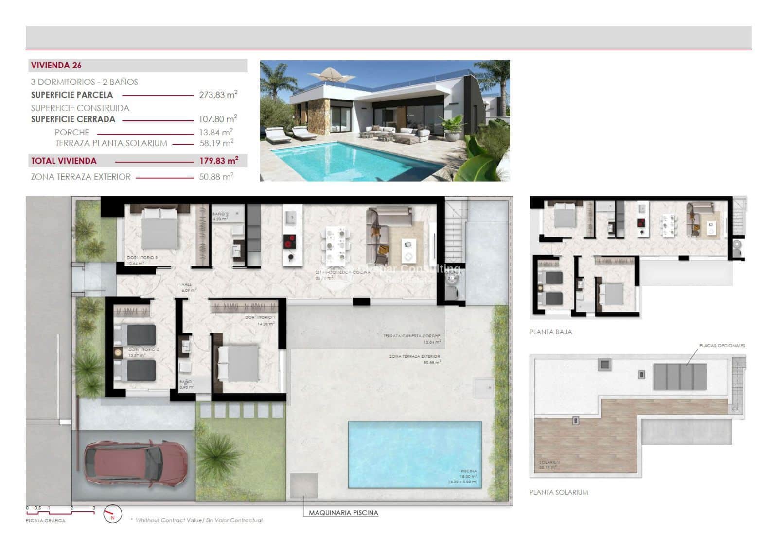 3 makuuhuone Huvila myytävänä paikassa Ciudad Quesada mukana uima-altaan 
autotalli - 496 000 € (Ref: 8728612)