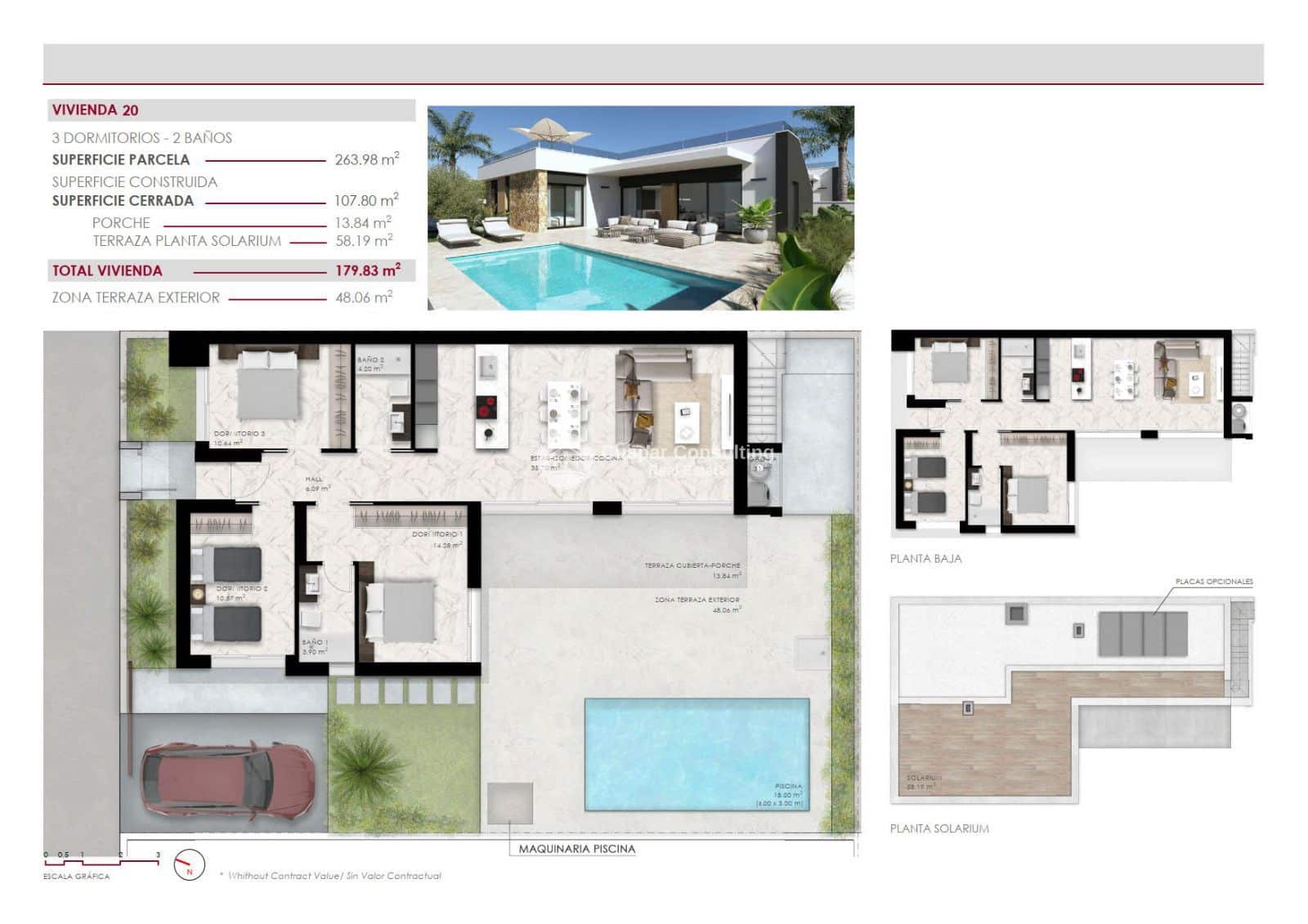 3 makuuhuone Huvila myytävänä paikassa Ciudad Quesada mukana uima-altaan 
autotalli - 496 000 € (Ref: 8728612)