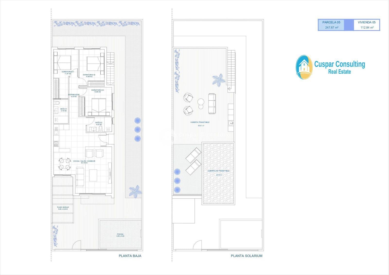 3 soveværelse Villa til salg i Los Alcazares med swimmingpool garage - € 369.000 (Ref: 8742851)