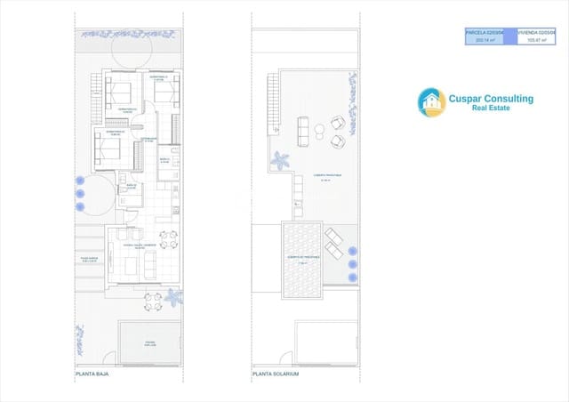 Chalet de 3 habitaciones en Centro, Los Alcázares en venta con piscina garaje - 369.000 € (Ref: 8742851)