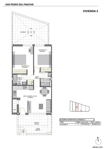 2 quarto Penthouse para venda em San Pedro del Pinatar ciudad, San Pedro del Pinatar com piscina garagem - 269 950 € (Ref: 8765036)