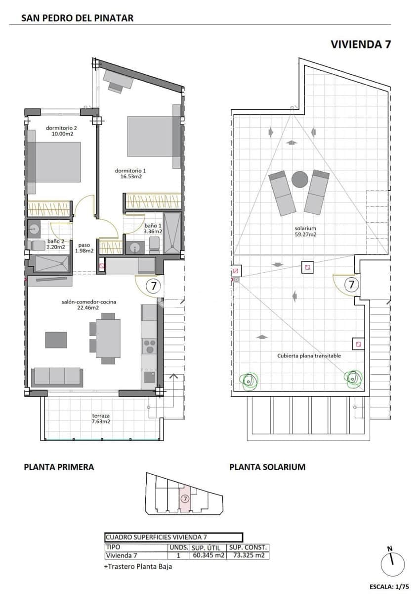 2 quarto Penthouse para venda em San Pedro del Pinatar com piscina garagem - 269 950 € (Ref: 8765036)