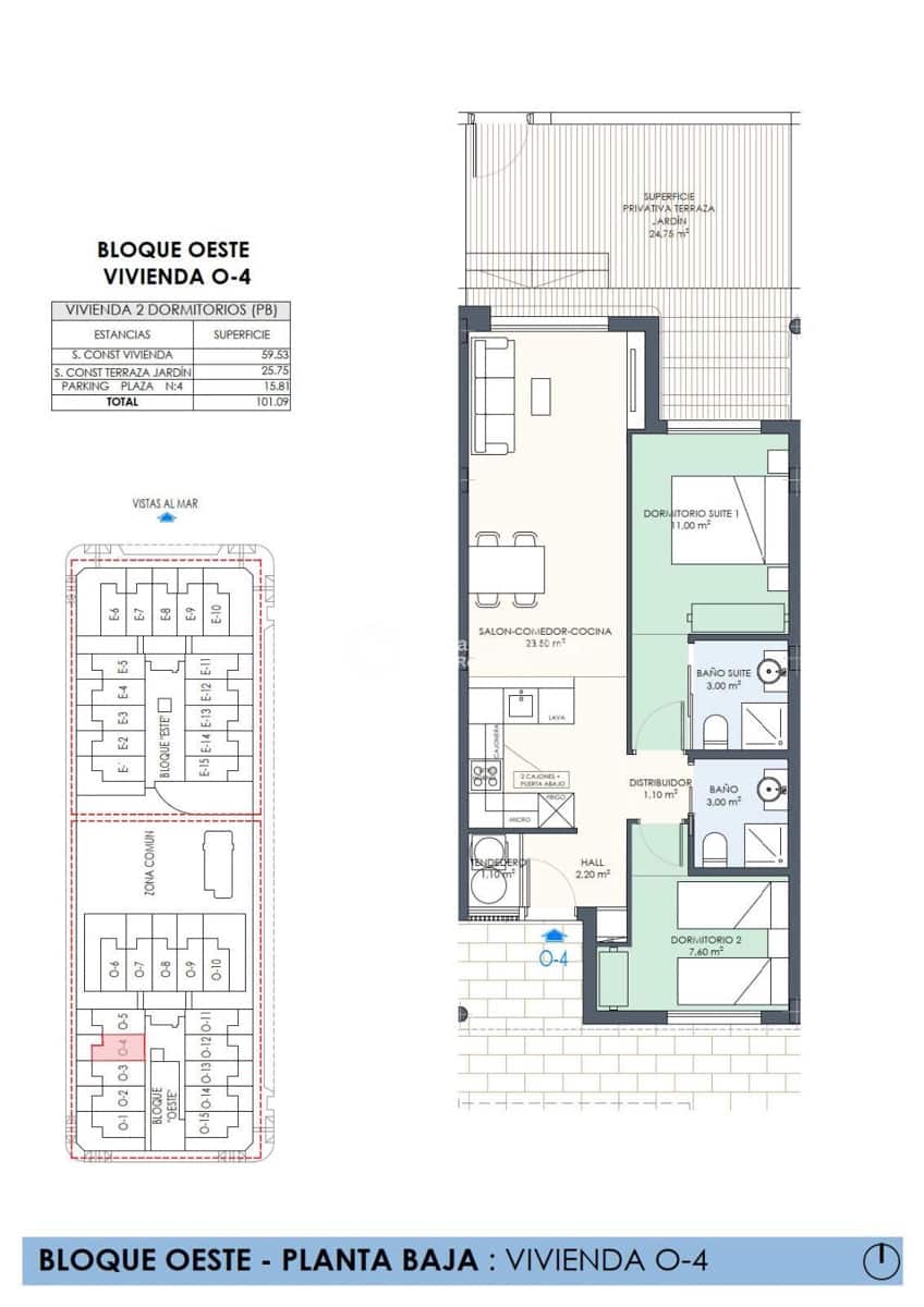 2 soverom Penthouse til salgs i Torre de la Horadada med svømmebasseng garasje - € 364 000 (Ref: 8765060)