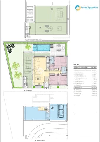 3 chambre Villa/Maison à vendre à Parque Acuático - Sector 25, Torrevieja avec piscine garage - 595 000 € (Ref: 8780703)