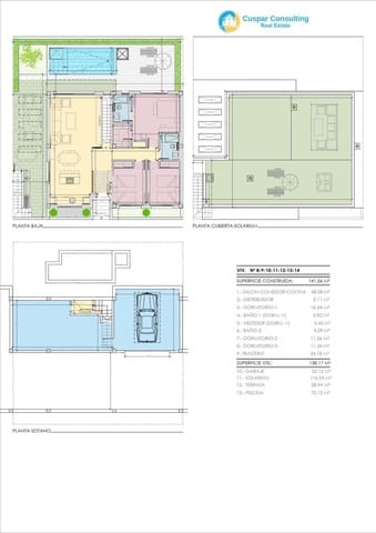 3 chambre Villa/Maison à vendre à Parque Acuático - Sector 25, Torrevieja avec piscine garage - 595 000 € (Ref: 8780703)