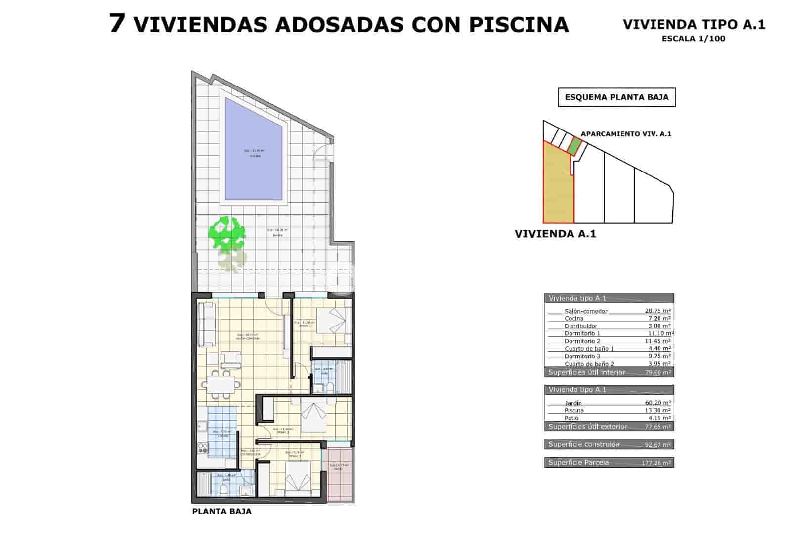 Piso de 3 habitaciones en Pilar de la Horadada en venta con piscina garaje - 299.900 € (Ref: 8811867)