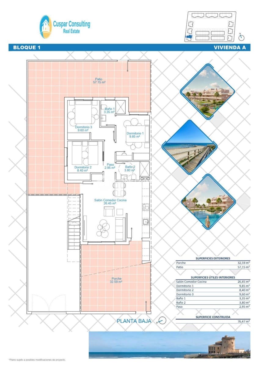 3 Zimmer Haus zu verkaufen in Pilar de la Horadada mit Pool Garage - 299.900 € (Ref: 8844080)