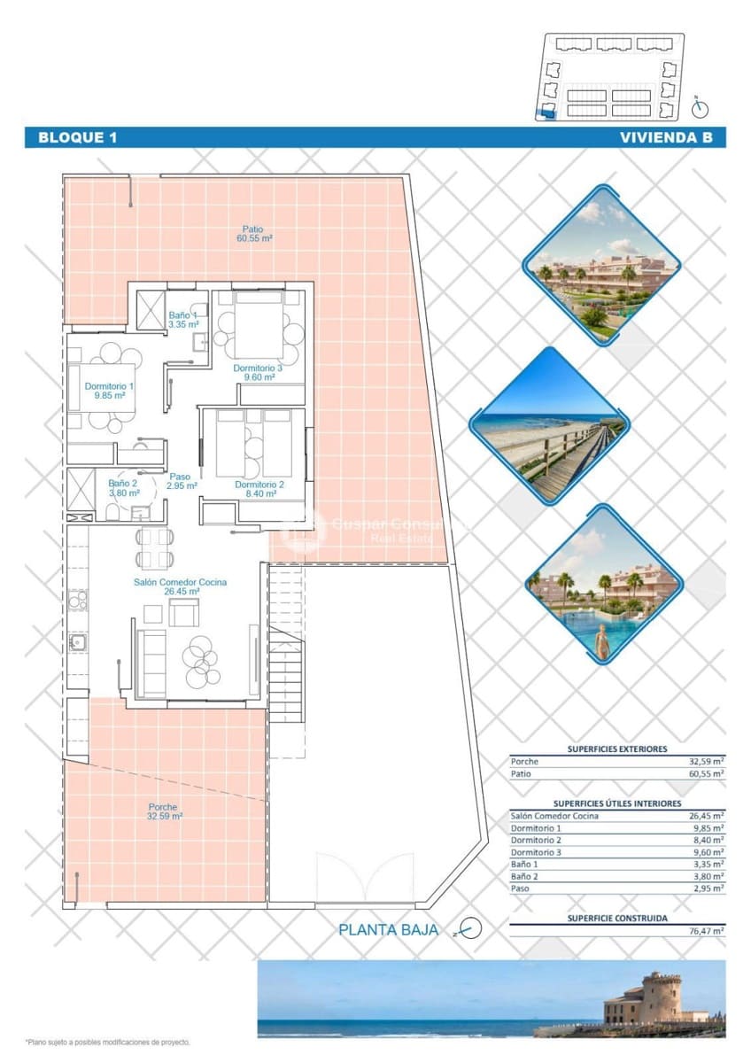 3 Zimmer Haus zu verkaufen in Pilar de la Horadada mit Pool Garage - 299.900 € (Ref: 8844080)