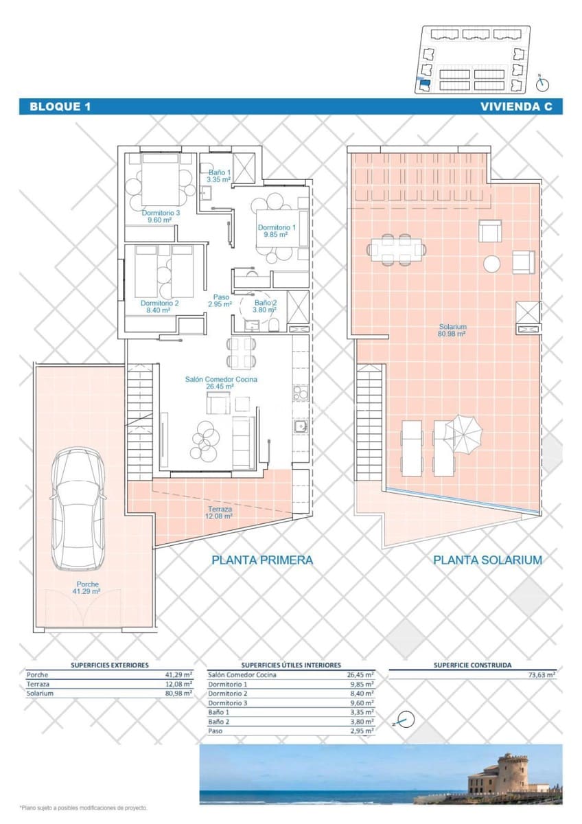 3 Zimmer Haus zu verkaufen in Pilar de la Horadada mit Pool Garage - 299.900 € (Ref: 8844080)