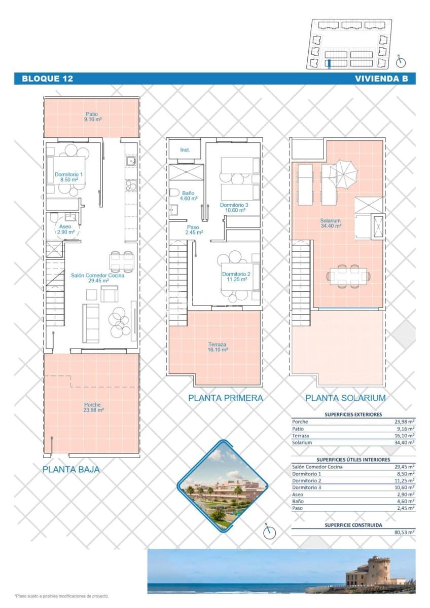 3 Zimmer Haus zu verkaufen in Pilar de la Horadada mit Pool Garage - 299.900 € (Ref: 8844080)