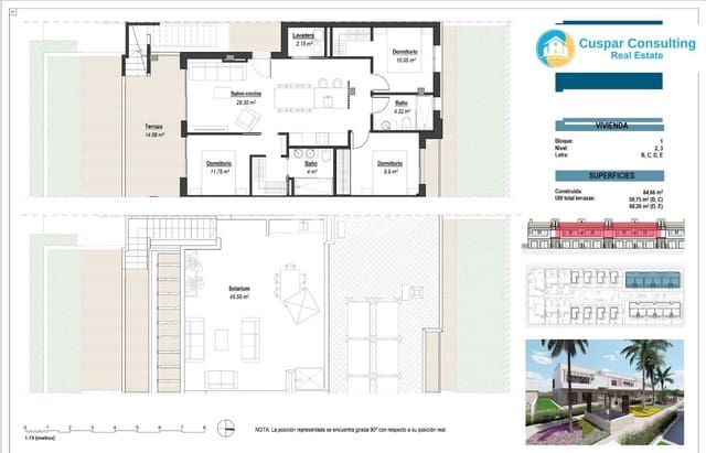 3 soveværelse Penthouse til salg i Centro, Los Alcázares med swimmingpool garage - € 350.000 (Ref: 8855431)