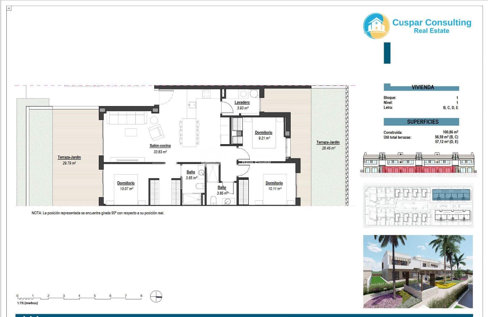 3 soveværelse Penthouse til salg i Los Alcazares med swimmingpool garage - € 350.000 (Ref: 8855431)