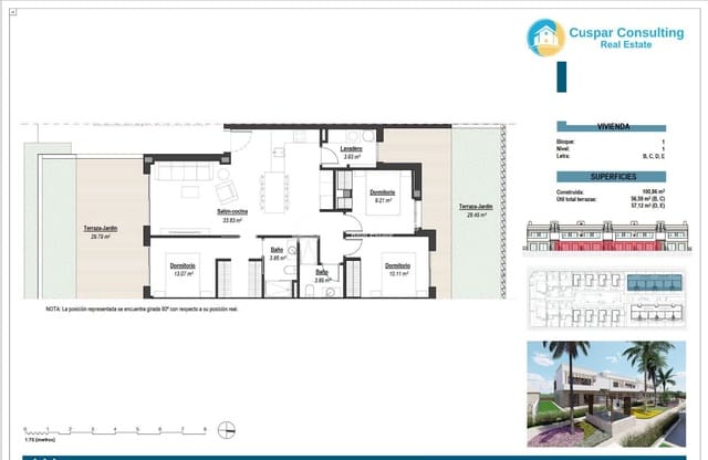 3 soveværelse Penthouse til salg i Centro, Los Alcázares med swimmingpool garage - € 350.000 (Ref: 8855431)