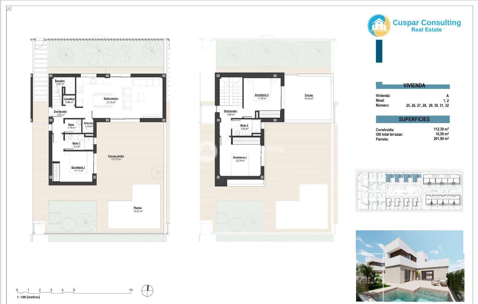 3 quarto Moradia para venda em Los Alcazares com piscina garagem - 419 000 € (Ref: 8855433)