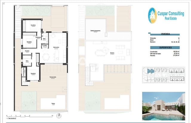 3 sovrum Villa till salu i Centro, Los Alcázares med pool garage - 419 000 € (Ref: 8855433)