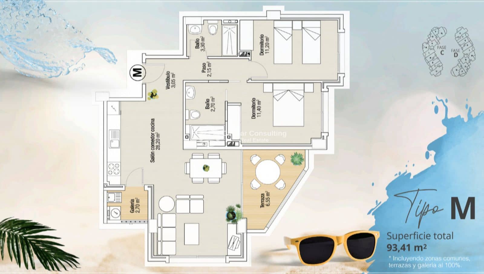 3 soverom Leilighet til salgs i La Manga del Mar Menor - € 328 600 (Ref: 8881179)