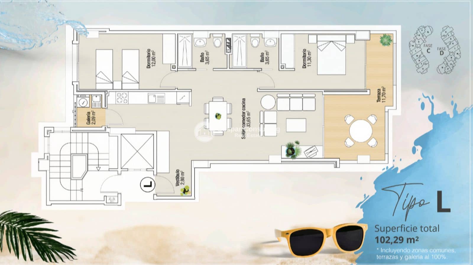 3 soverom Leilighet til salgs i La Manga del Mar Menor - € 328 600 (Ref: 8881179)