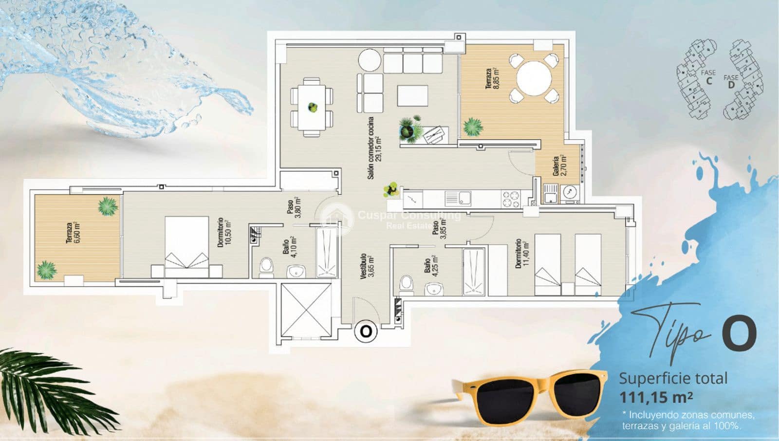 3 soverom Leilighet til salgs i La Manga del Mar Menor - € 328 600 (Ref: 8881179)