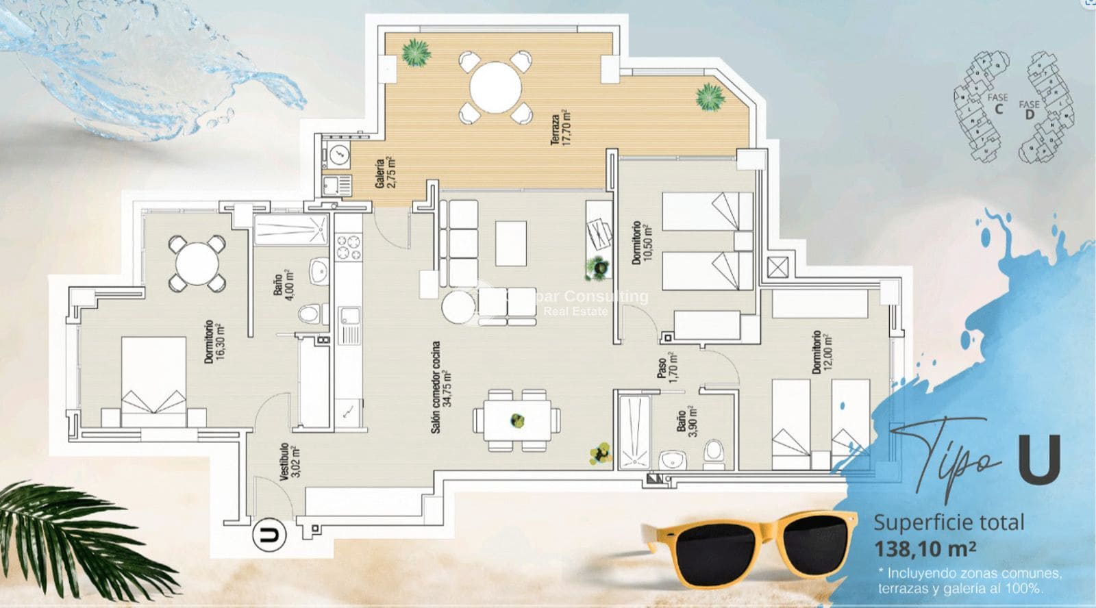 3 soverom Leilighet til salgs i La Manga del Mar Menor - € 328 600 (Ref: 8881179)