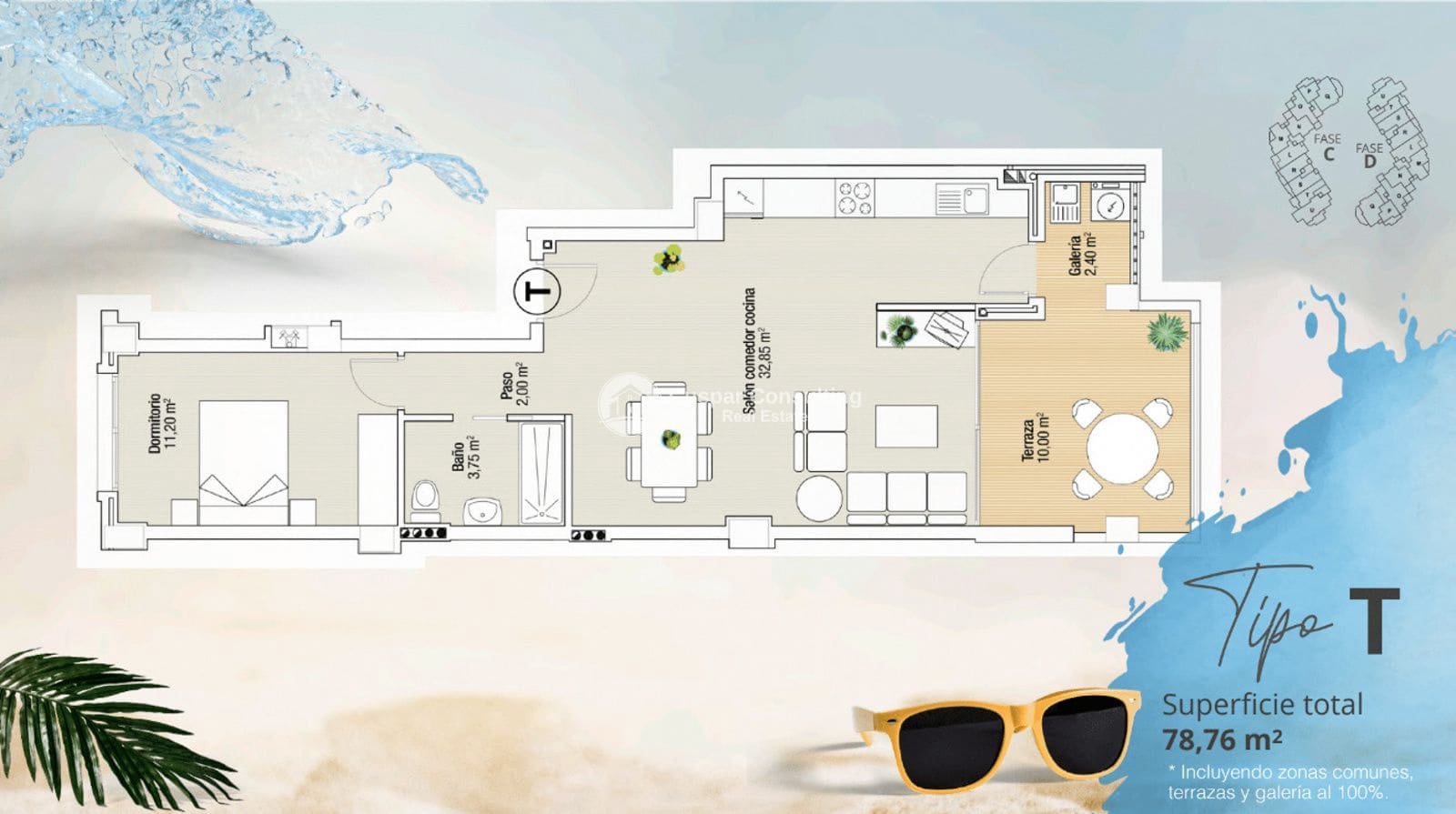 3 soverom Leilighet til salgs i La Manga del Mar Menor - € 328 600 (Ref: 8881179)