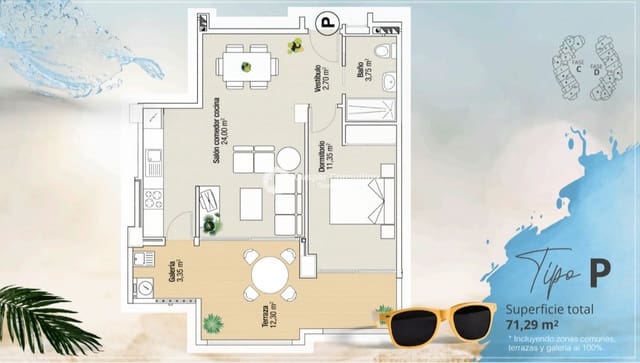 2 camera da letto Appartamento in vendita in La Manga del Mar Menor - 265.000 € (Rif: 8881180)