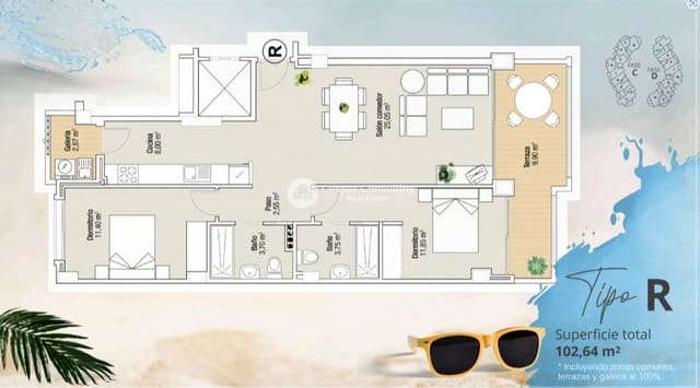 2 camera da letto Appartamento in vendita in La Manga del Mar Menor - 265.000 € (Rif: 8881180)