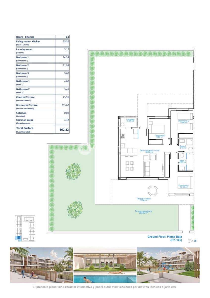 3 soverom Penthouse til salgs i Torre de la Horadada med svømmebasseng garasje - € 539 000 (Ref: 8934733)
