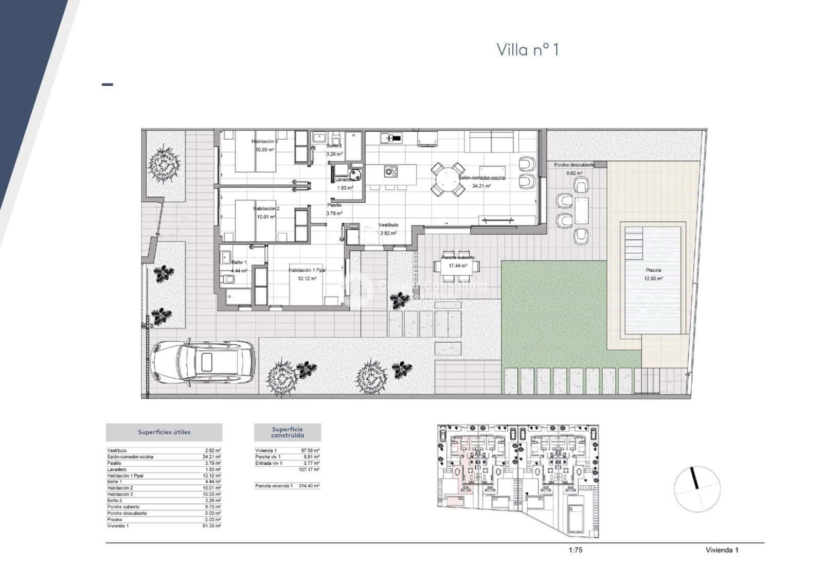 3 soveværelse Byhus til salg i Santiago de la Ribera med swimmingpool garage - € 486.900 (Ref: 8934886)