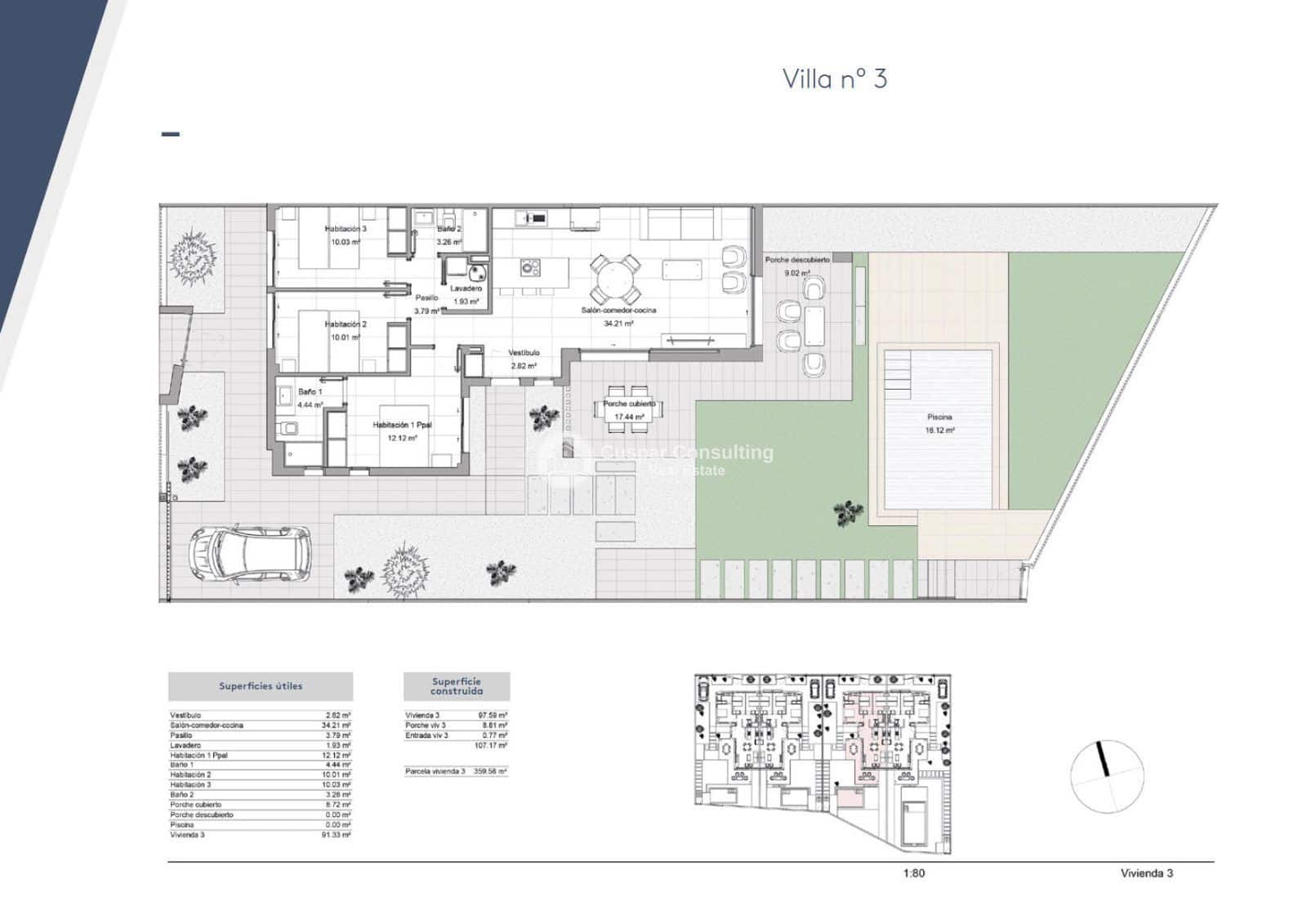 3 soveværelse Byhus til salg i Santiago de la Ribera med swimmingpool garage - € 486.900 (Ref: 8934886)