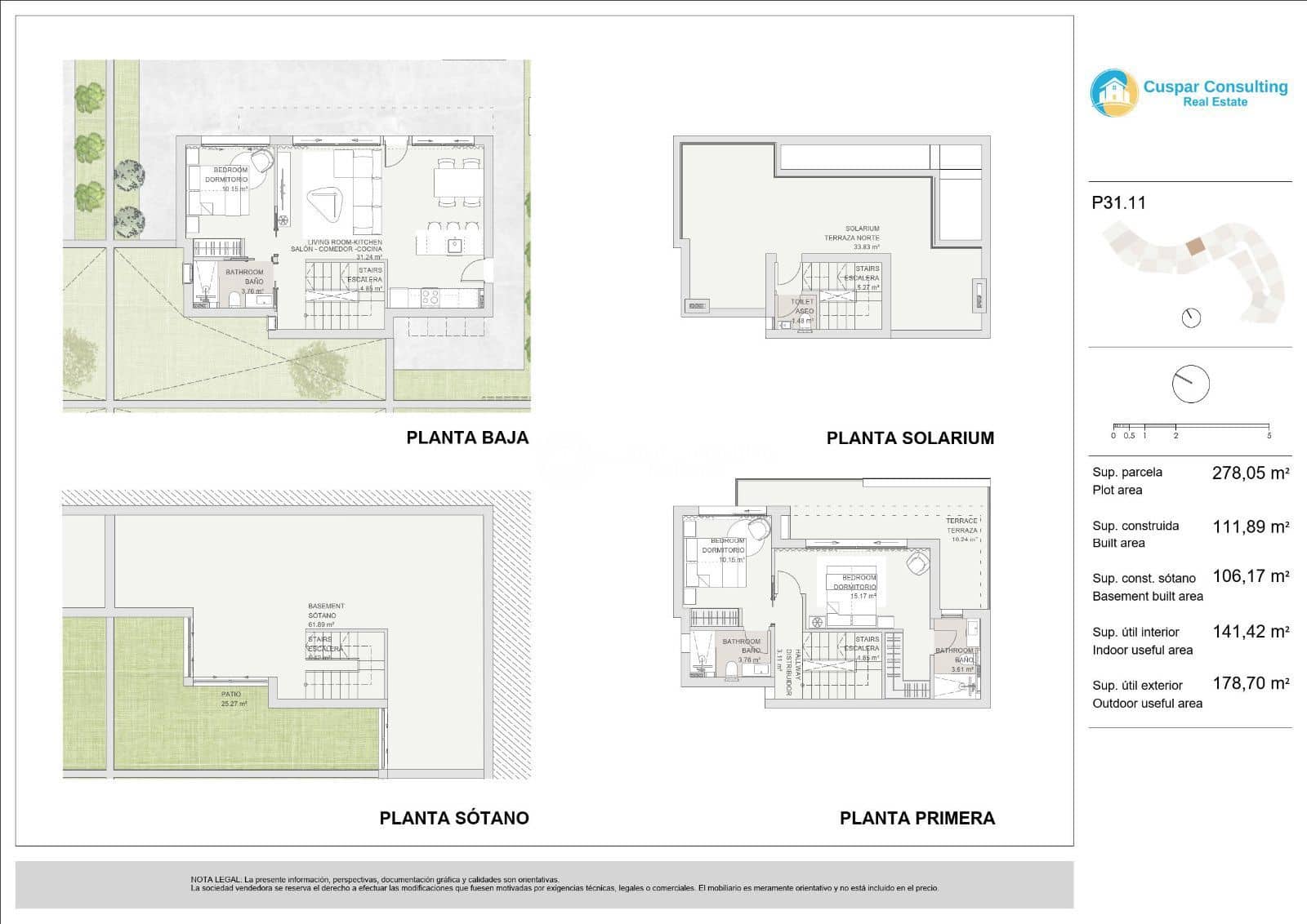 3 bedroom Villa for sale in Torre-Pacheco with pool garage - € 760,000 (Ref: 8960725)