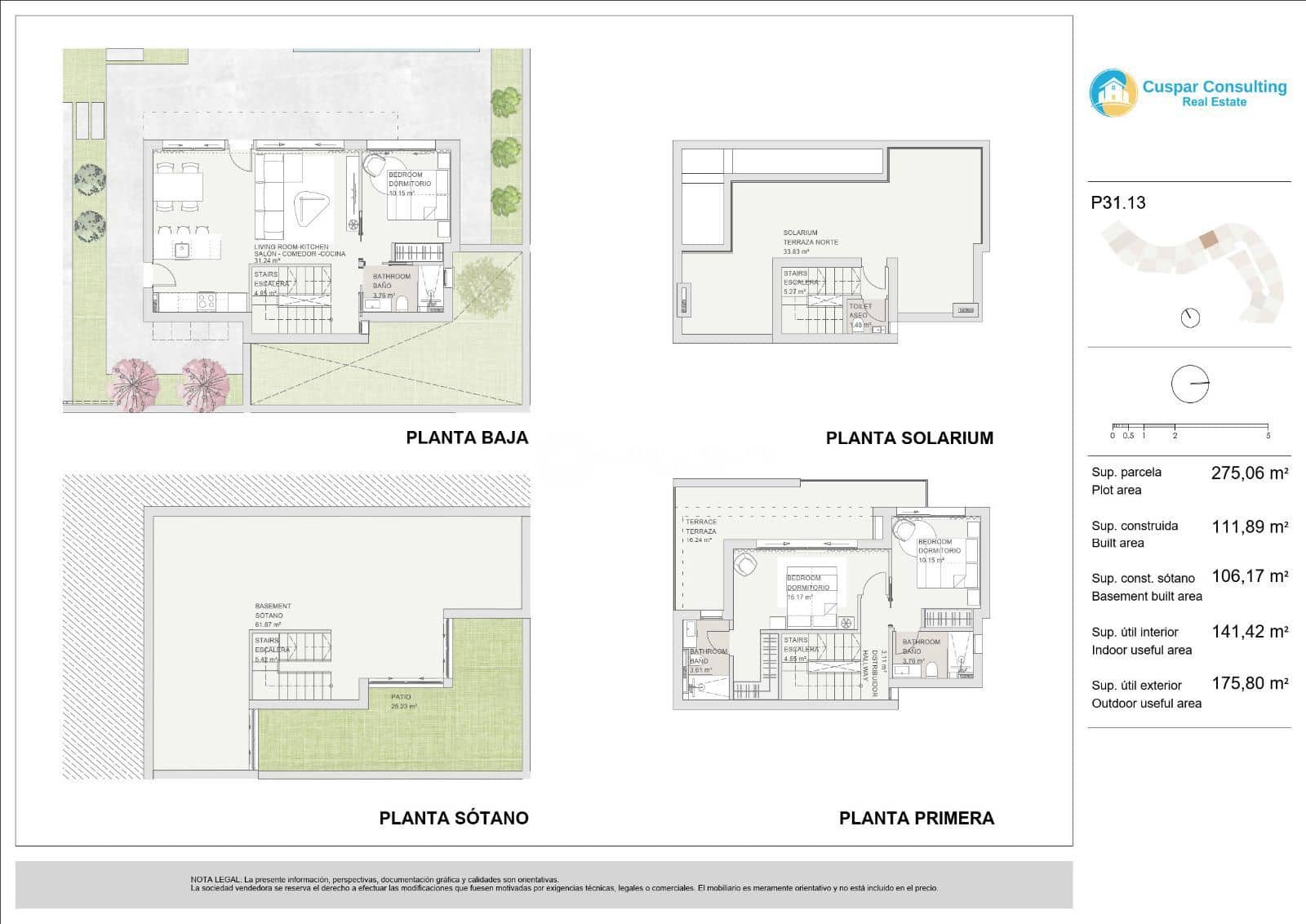 3 bedroom Villa for sale in Torre-Pacheco with pool garage - € 760,000 (Ref: 8960725)
