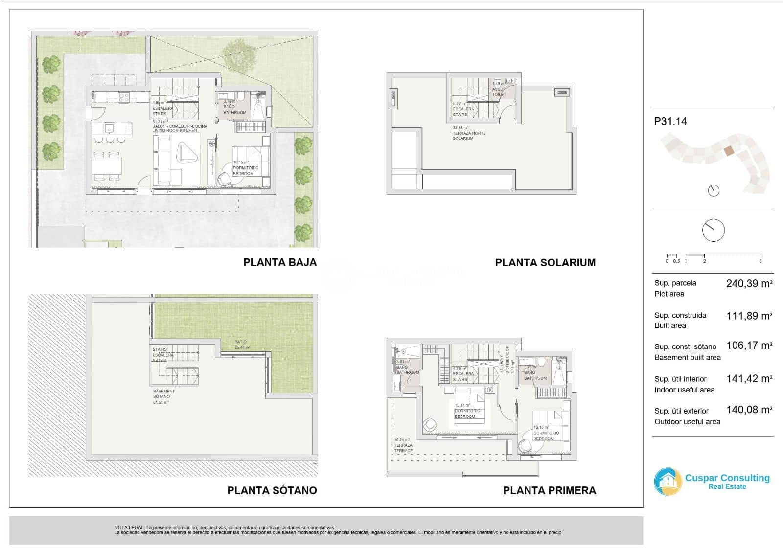 3 bedroom Villa for sale in Torre-Pacheco with pool garage - € 760,000 (Ref: 8960725)