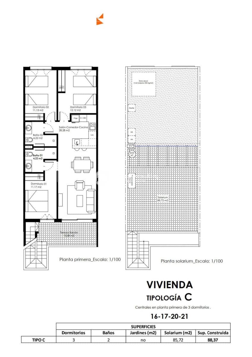 2 chambre Appartement à vendre à Pilar de la Horadada avec piscine garage - 215 000 € (Ref: 8967701)