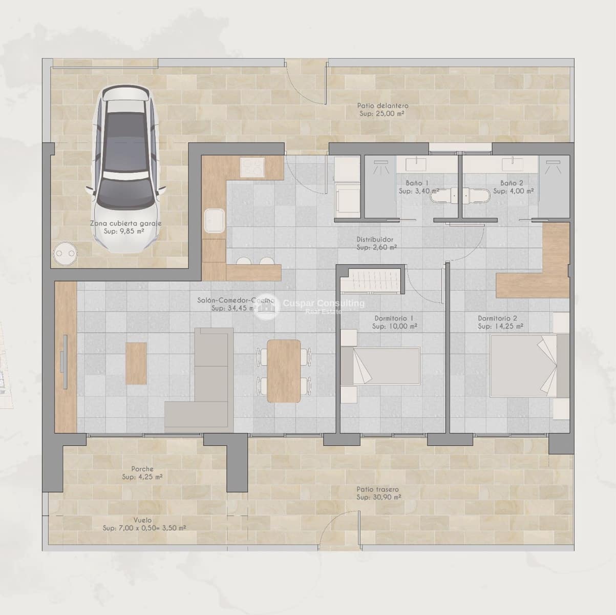 3 slaapkamer Penthouse te koop in Torre-Pacheco met zwembad garage - € 220.000 (Ref: 8981120)