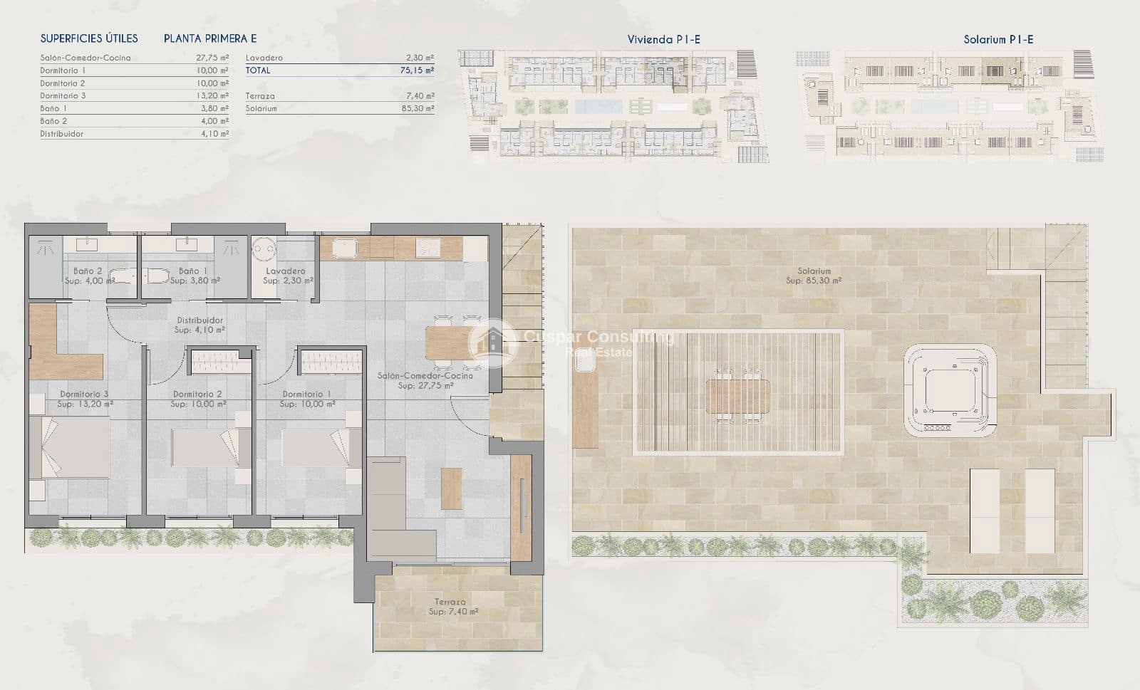 3 slaapkamer Penthouse te koop in Torre-Pacheco met zwembad garage - € 220.000 (Ref: 8981120)