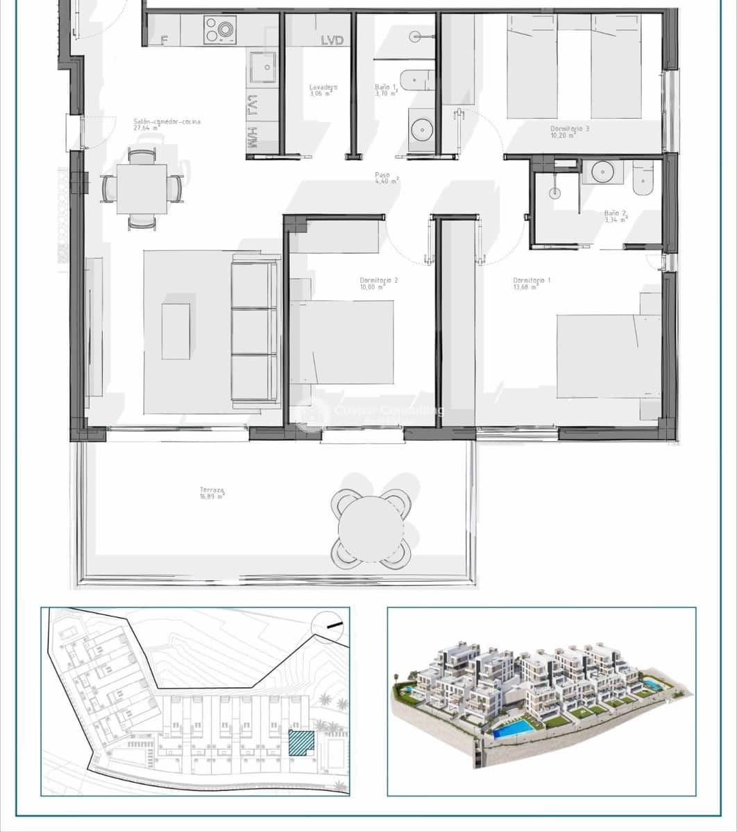 2 camera da letto Appartamento in vendita in Vera con piscina garage - 215.000 € (Rif: 9000307)